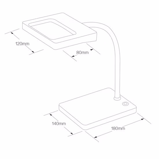 デスク多機能調光可能な LED テーブル拡大鏡ランプ金属ベース磁気フレキシブルアームクリップ